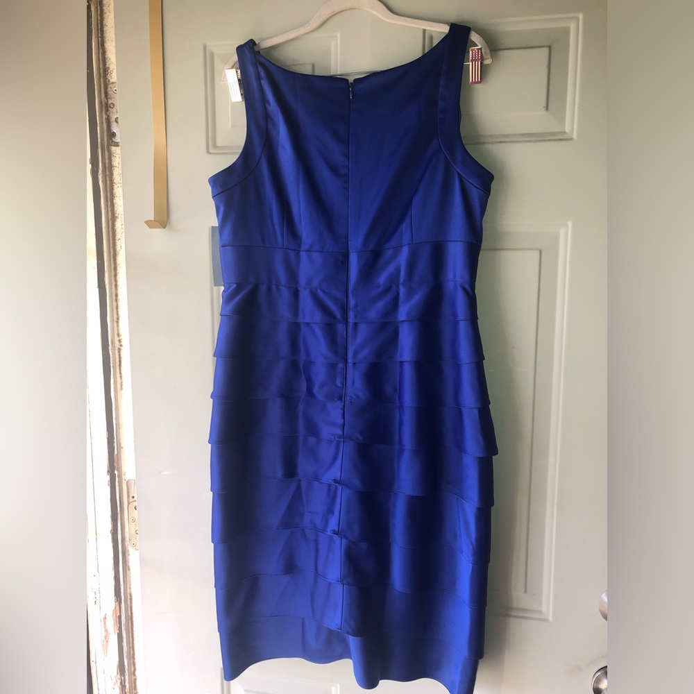 London Times royal blue Twilight bodycon cocktail dress size 14 - Picture 4 of 4